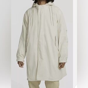 Nike Men's Beige Raincoat Trench hoodie